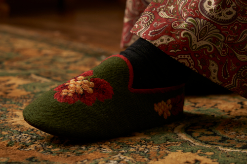victorian berlin wool slippers
