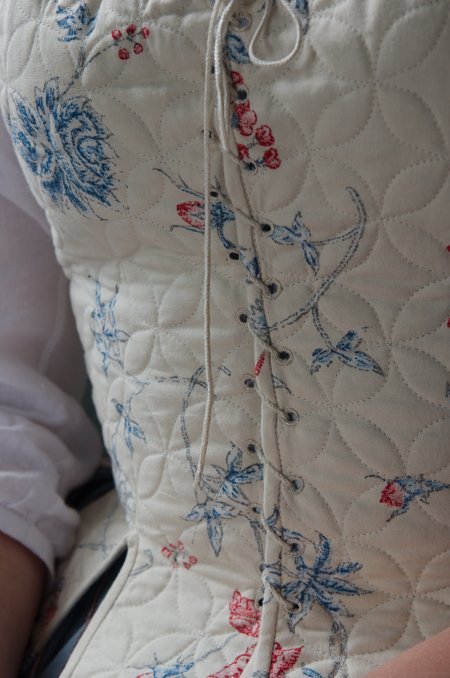 18th century quilted bodice